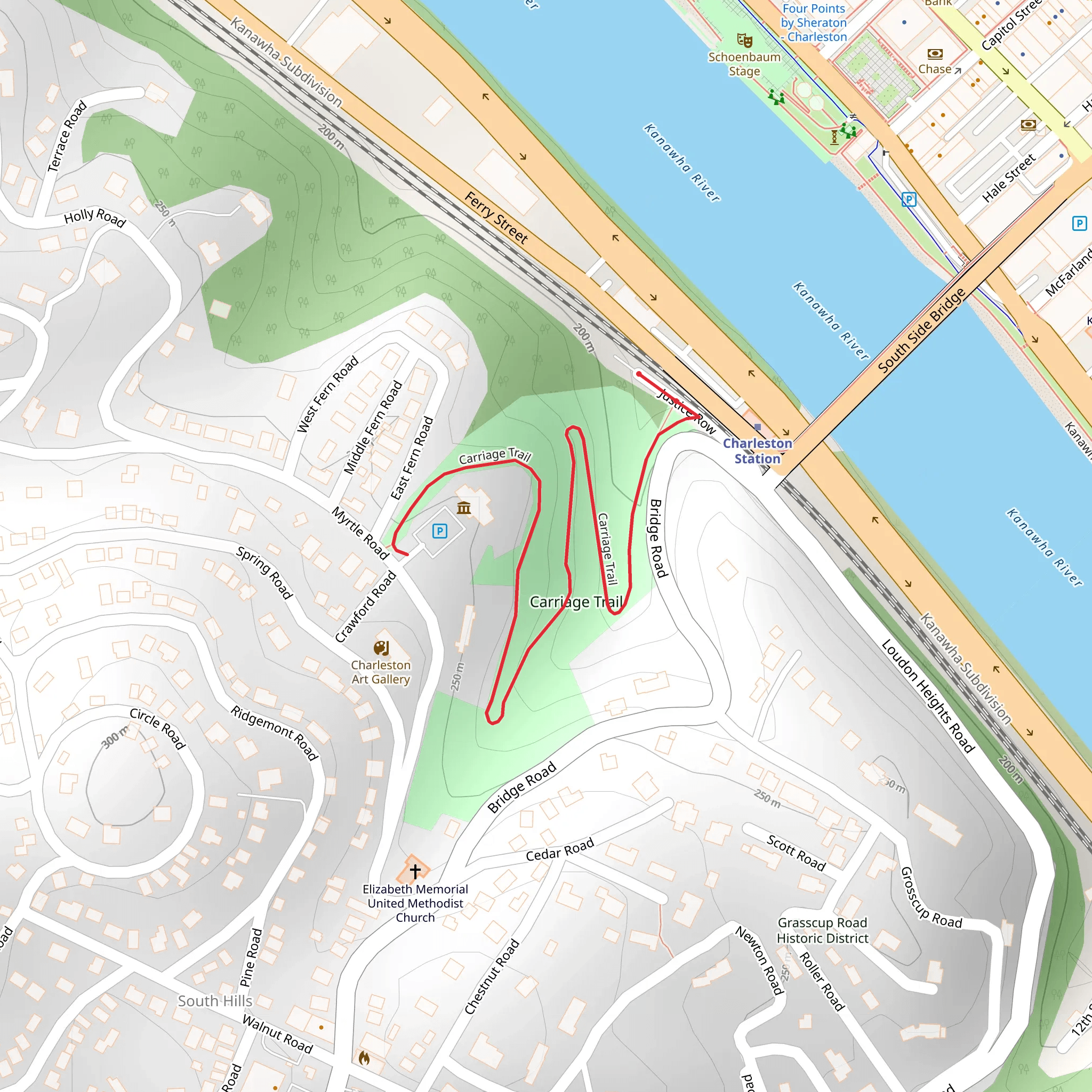 Carriage Trail mobile static map