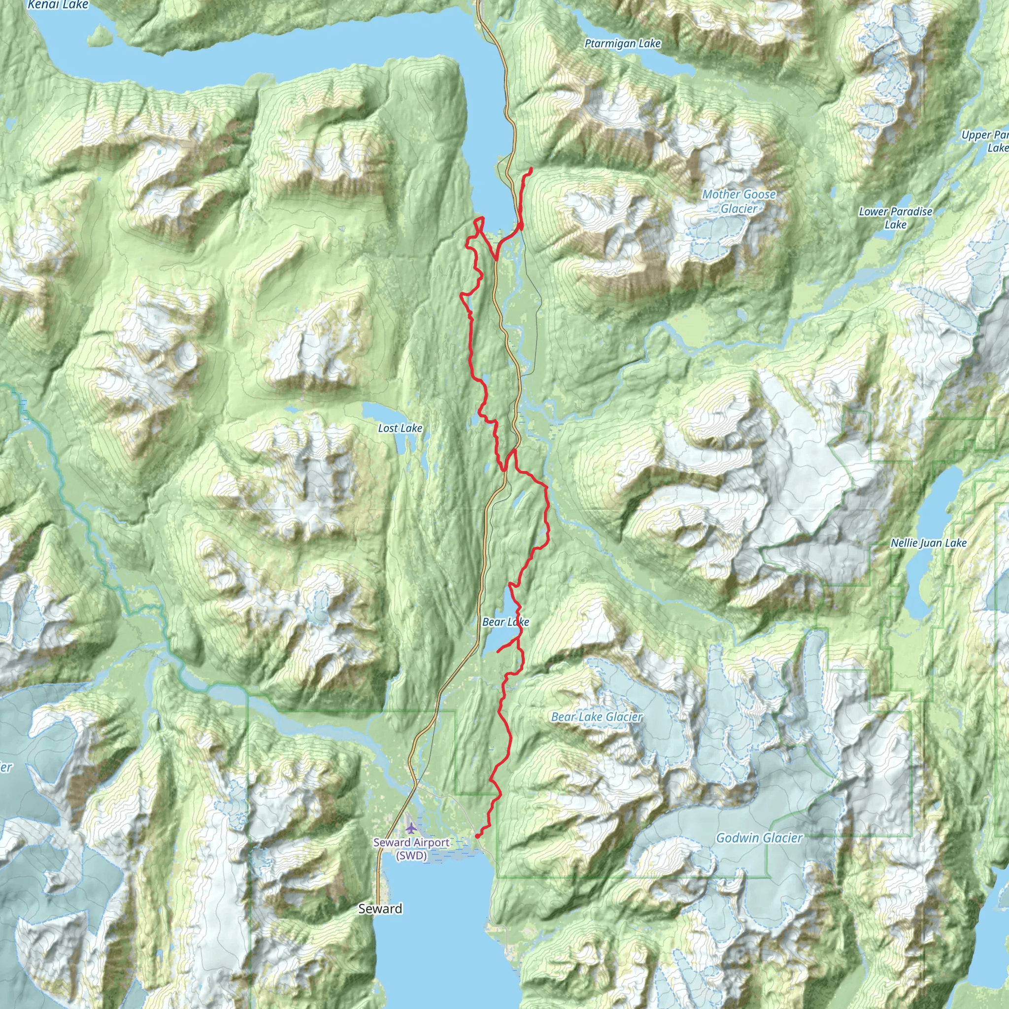 Bear Lake Trail - IDHT mobile static map