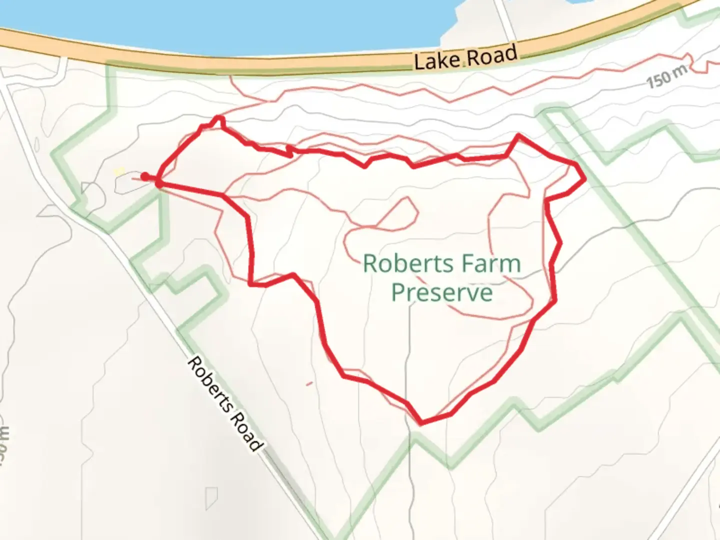An image depicting the trail Roberts Farm Trail Loop and its surrounding area.
