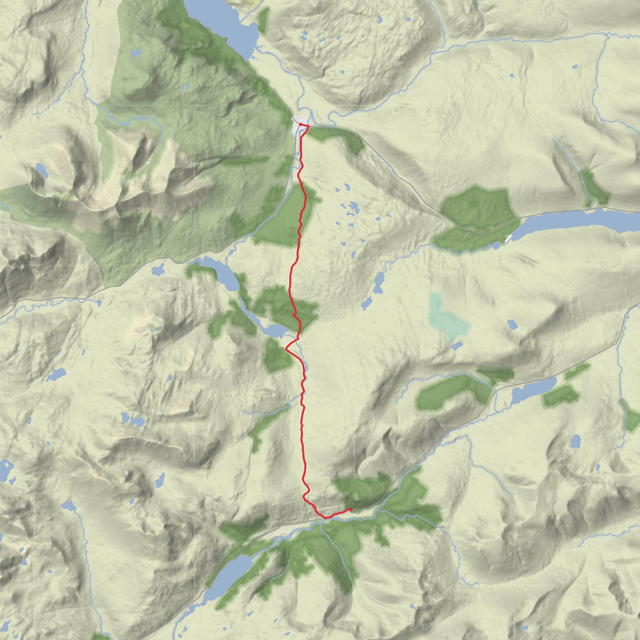 Craig to Kinlochewe via Cape Wrath Trail mobile static map