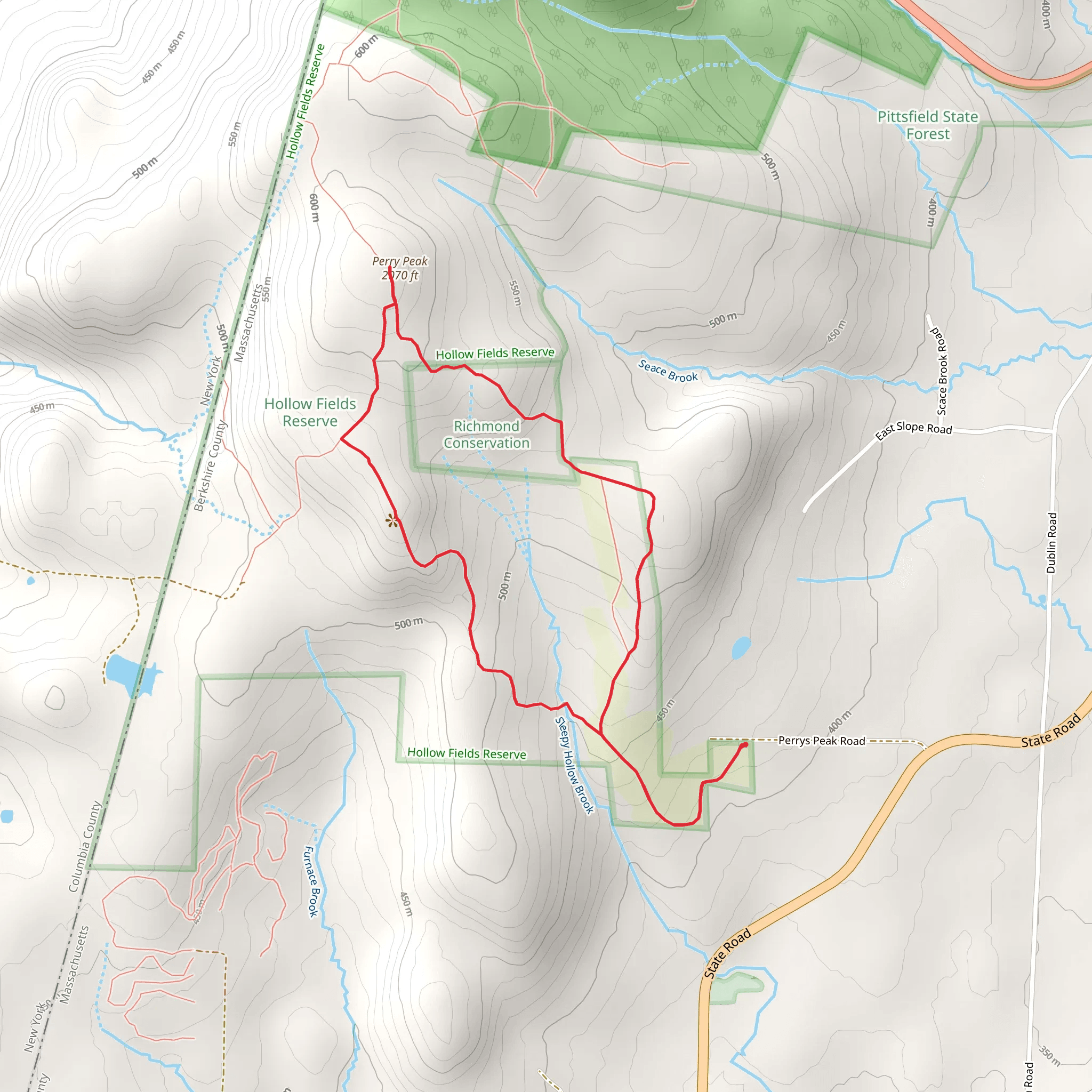 Perrys Peak Loop via Perry Peak Road mobile static map