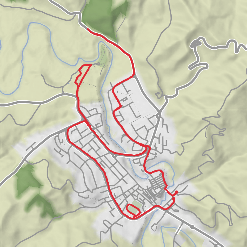 A map preview of the recording Urbania Corsa.