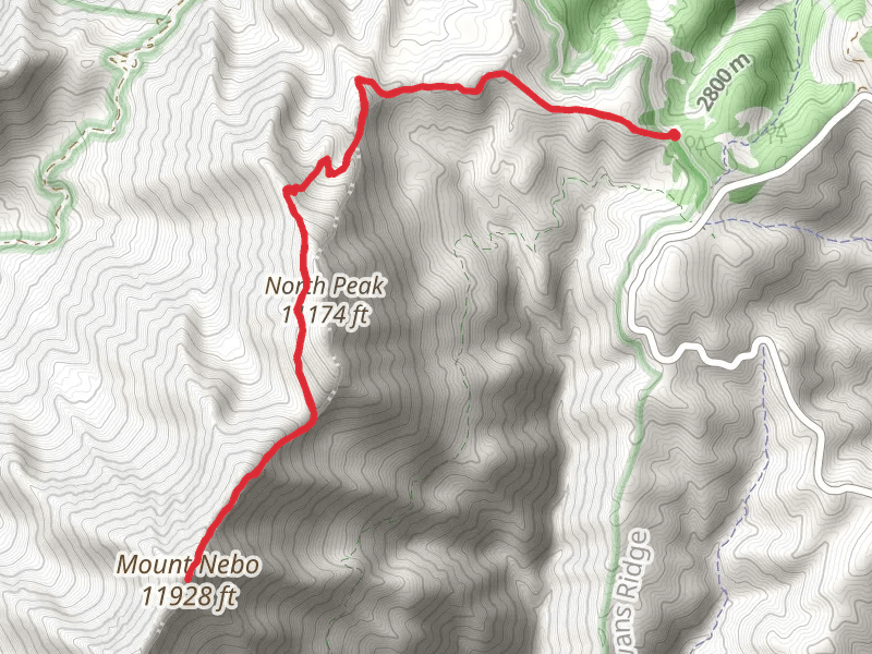 Mount Nebo via North Peak Trail
