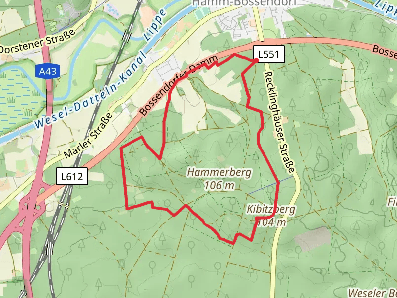 Auf Dem Hassel Rundweg and Die Haard Roemerweg