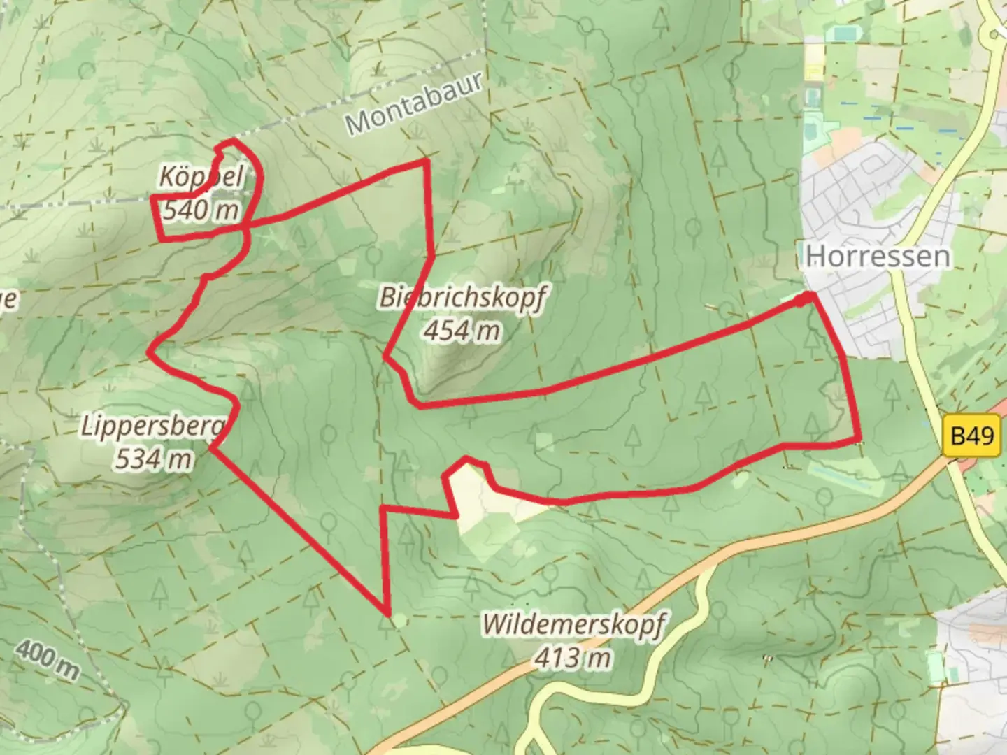 An image depicting the trail Koeppelweg 3 and its surrounding area.