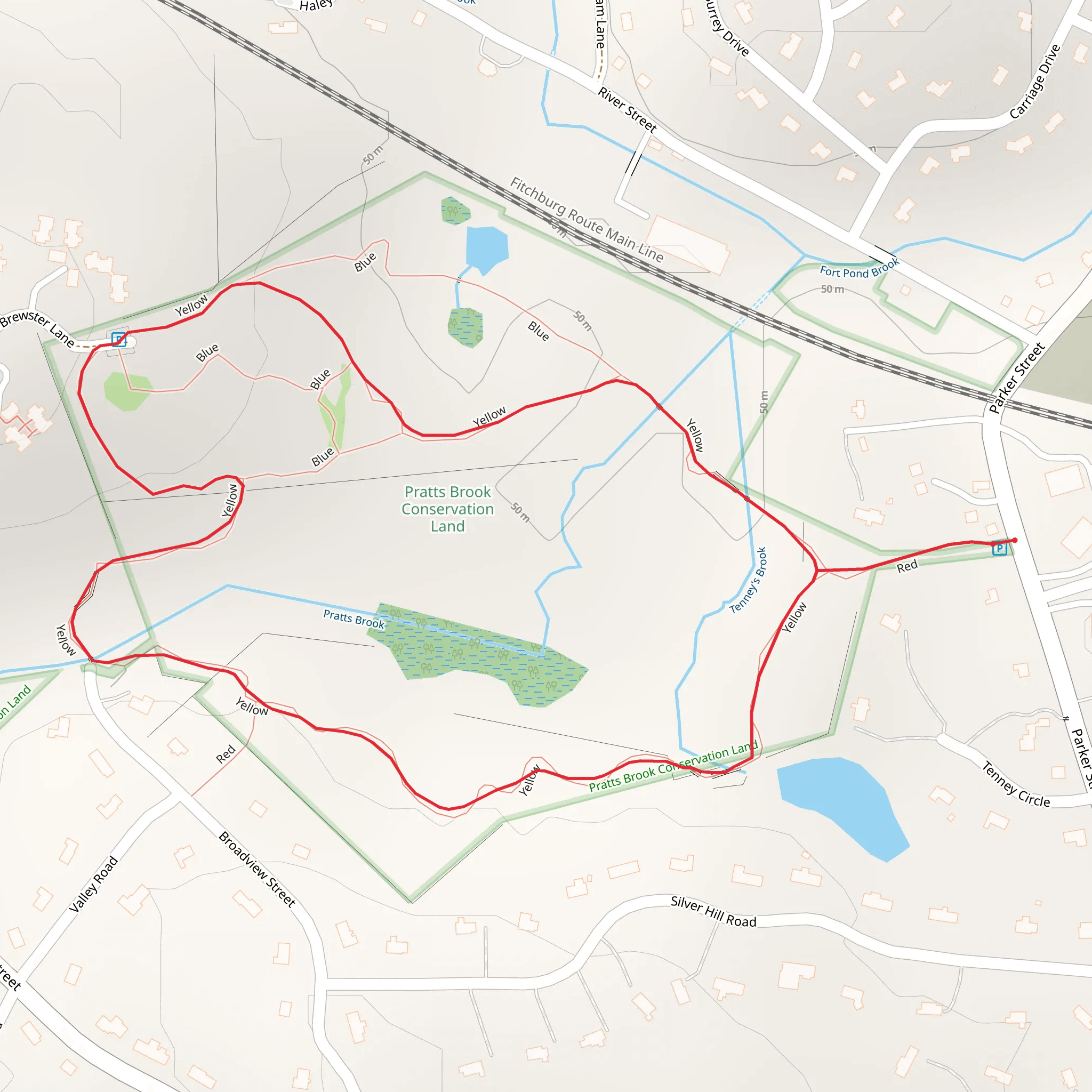 Pratts Brook mobile static map