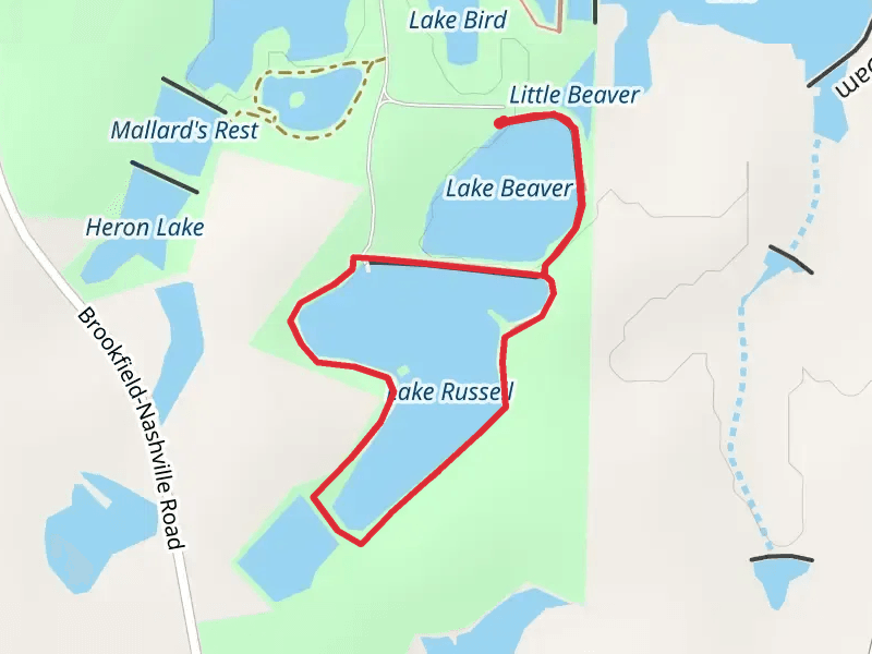 Lake Beaver and Lake Russel via Bee Trail