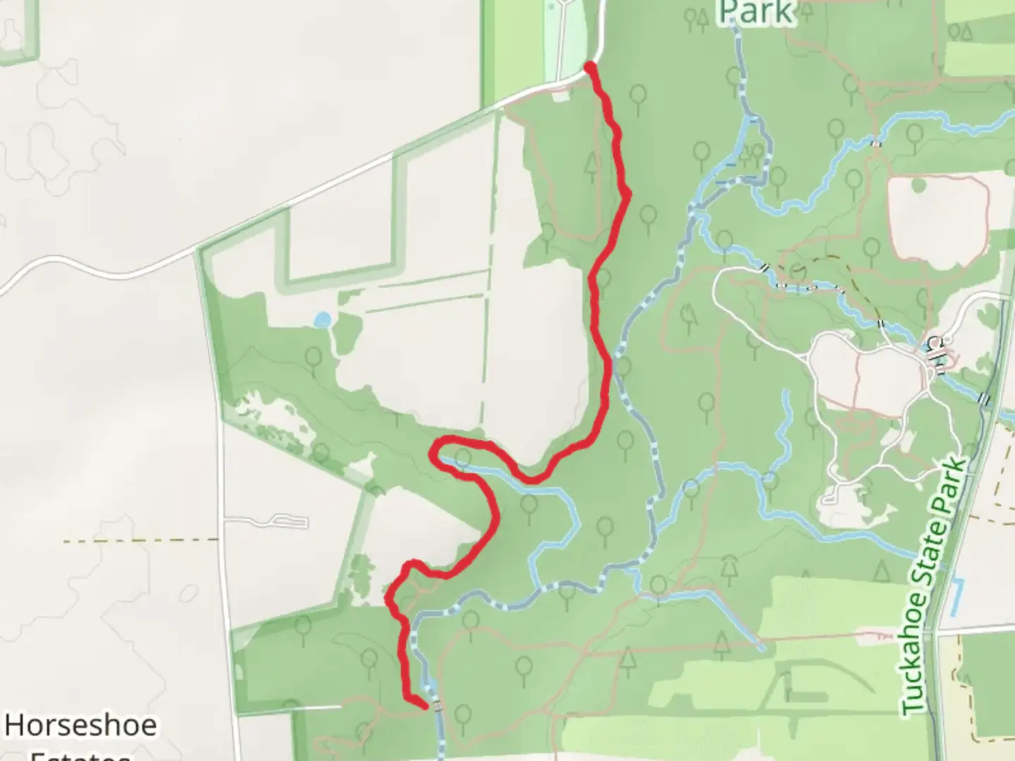 An image depicting the trail Pee Wee's Trail and its surrounding area.