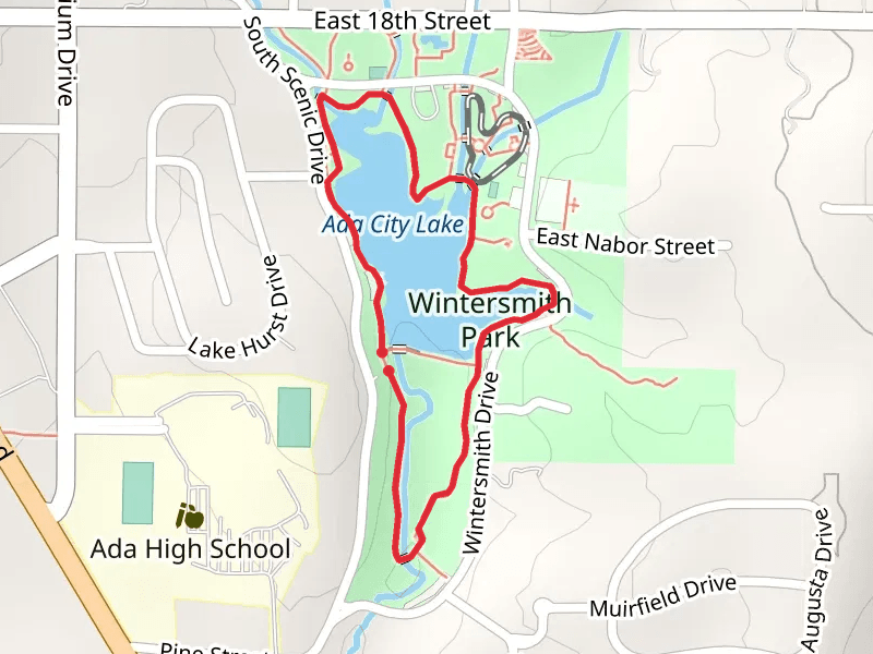 Ada City Lake and Wintersmith Park Loop