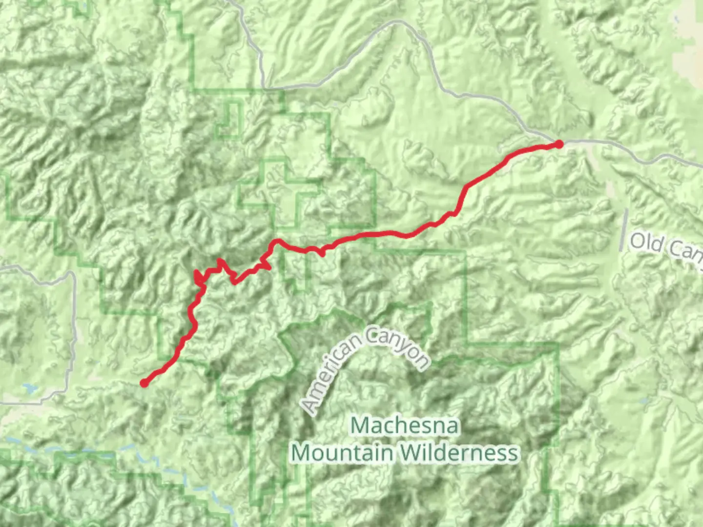 An image depicting the trail East Pozo Road and its surrounding area.
