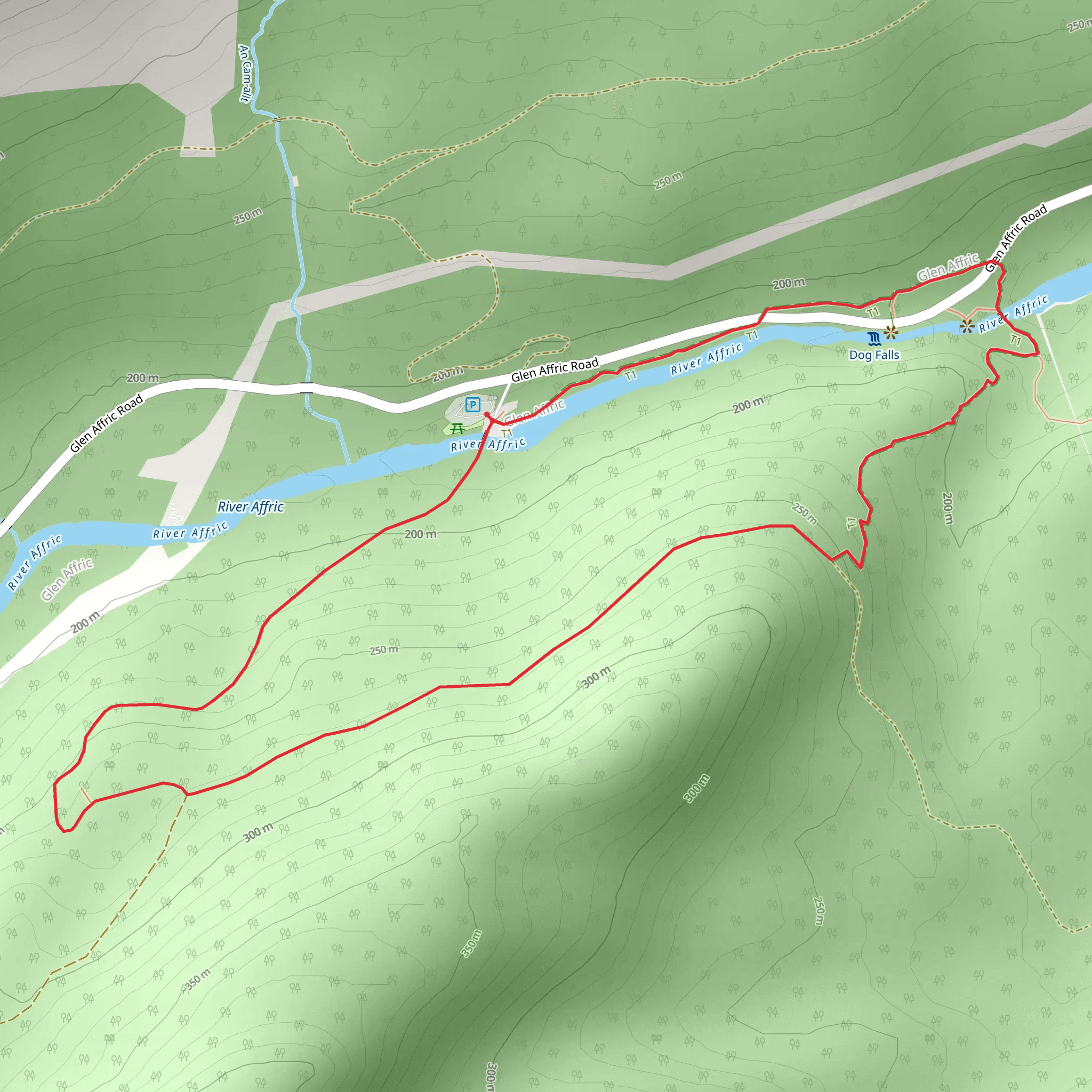Dog Falls Loop Trail mobile static map