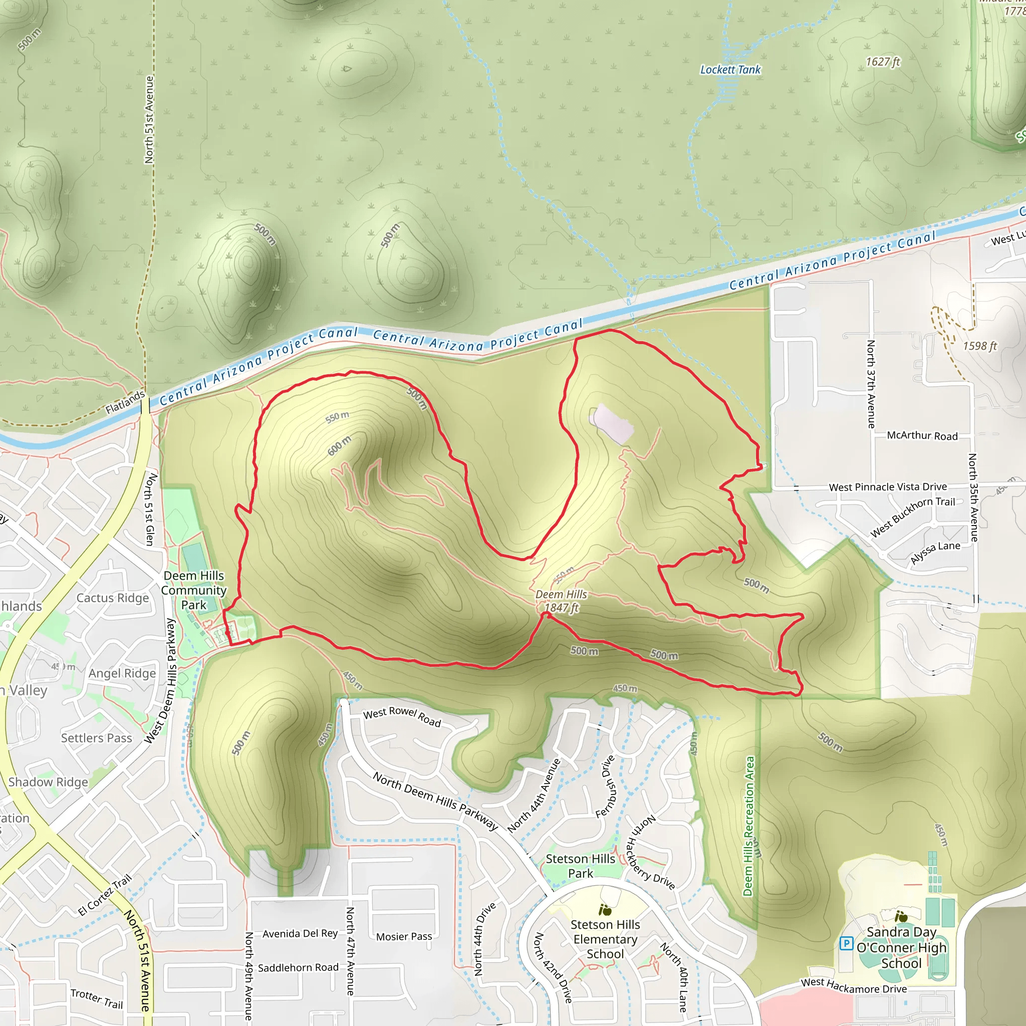 Circumference Loop Trail mobile static map