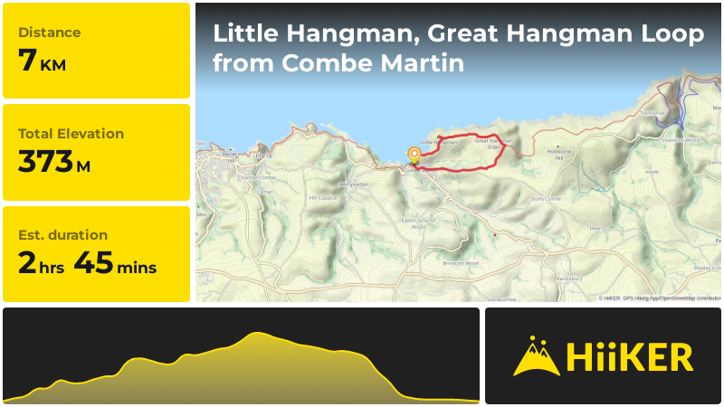 Little Hangman and Great Hangman Loop from Combe Martin | Devon | Engl