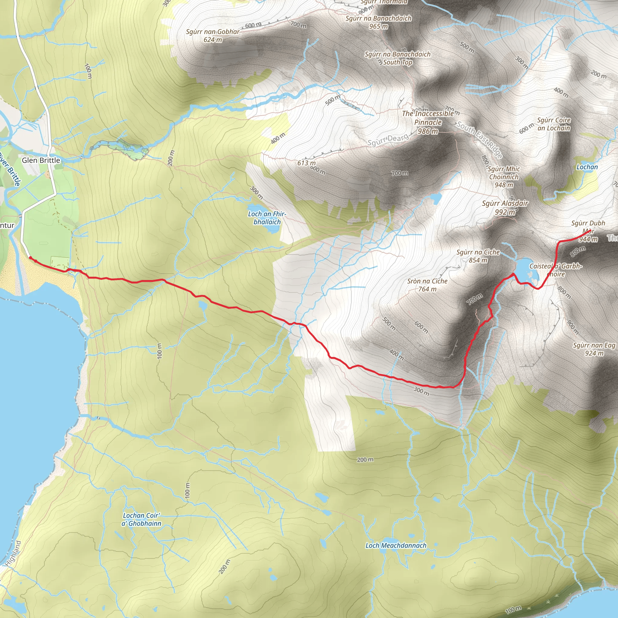 Sgùrr Dubh Mòr mobile static map