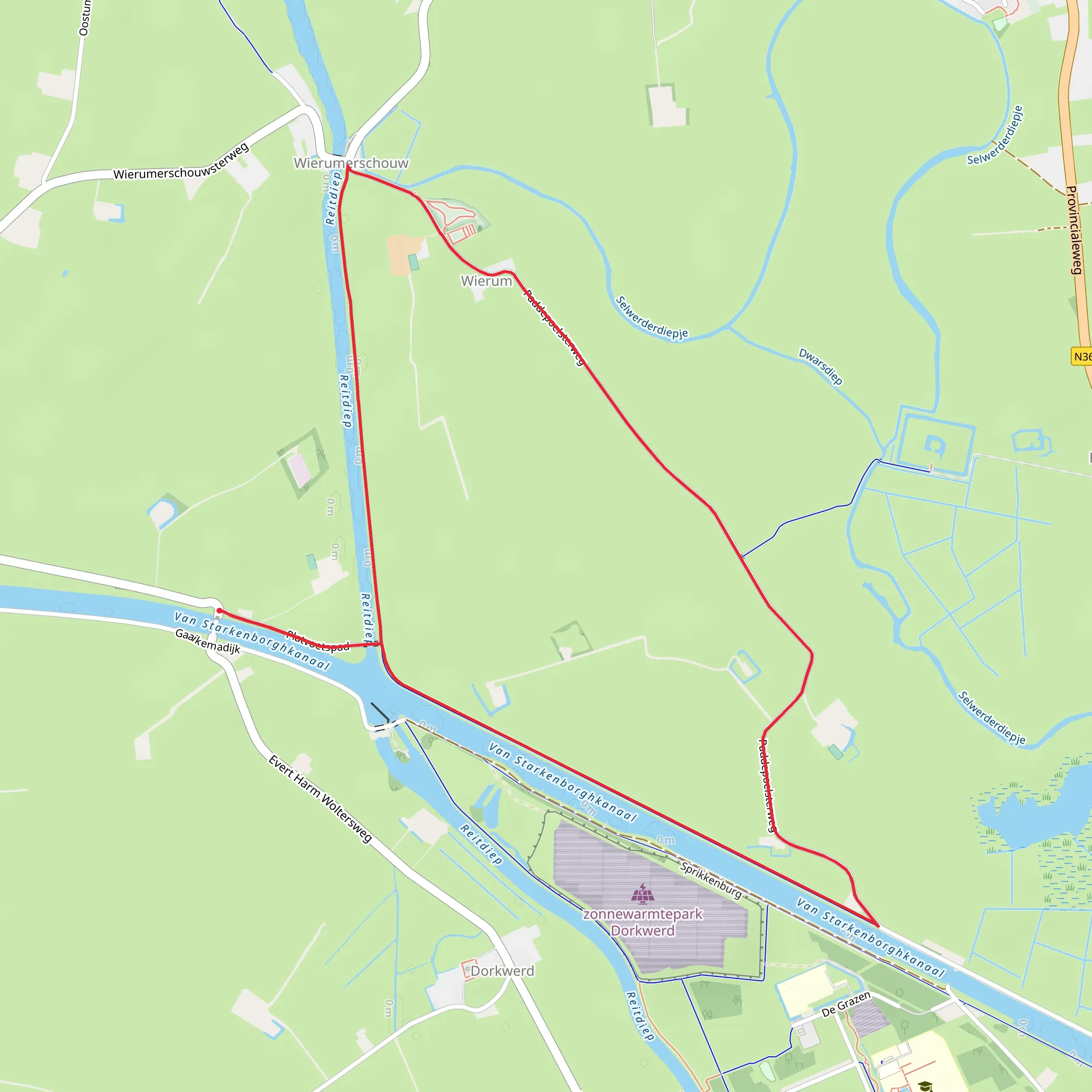 Wierum and reitdiepdijk Loop mobile static map