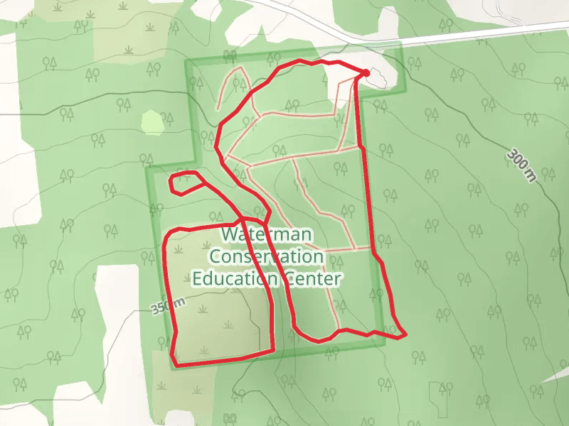 Red and West Yellow Loop Trail from Hilton Road