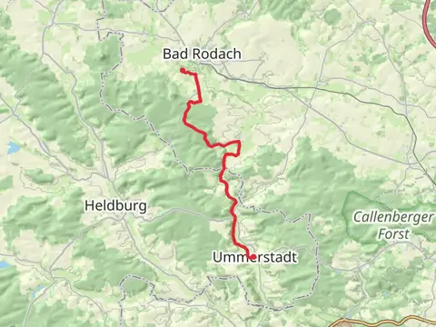 Bad Rodach toUmmerstadt via Zweilaenderweg Rodachtal