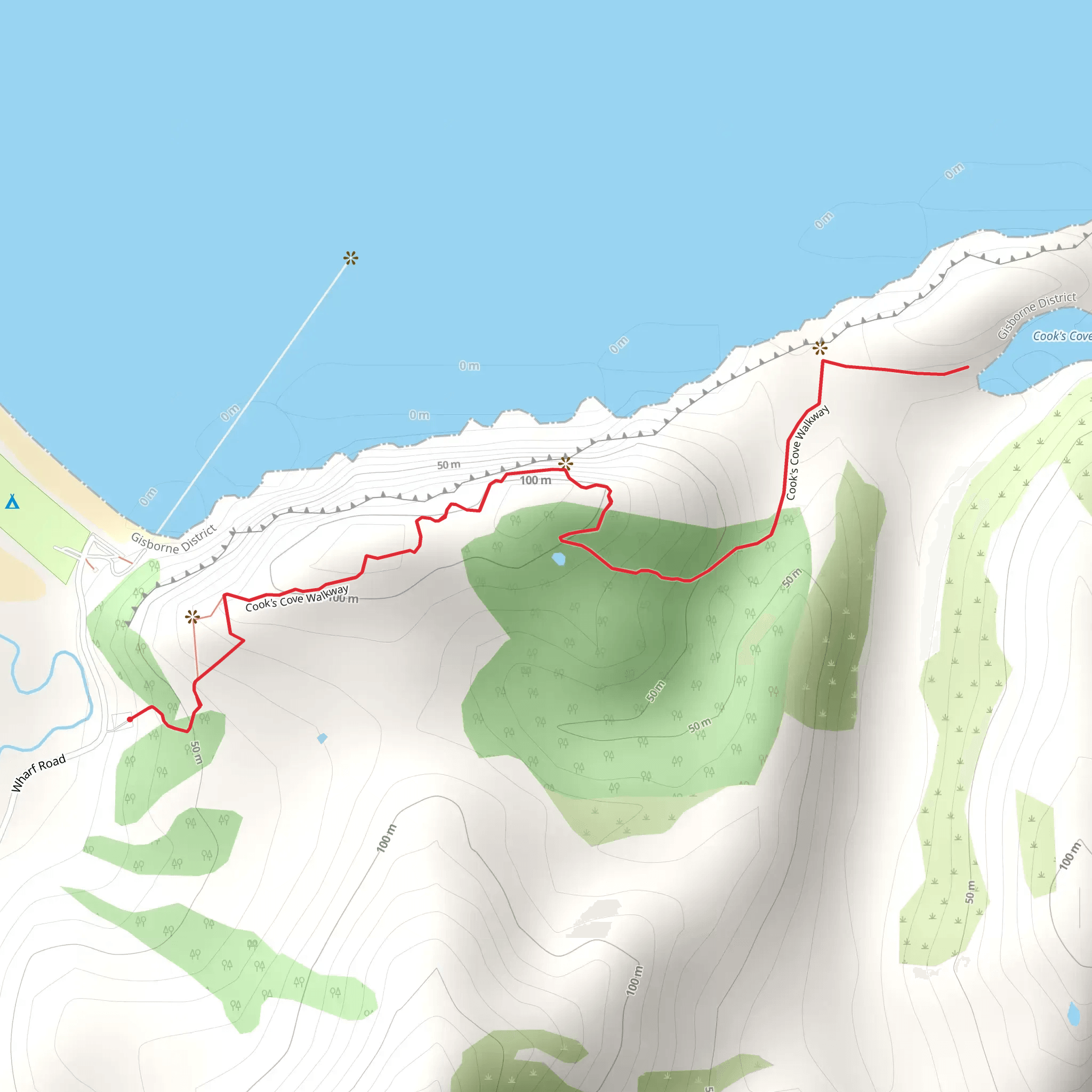 Cooks Cove Walkway mobile static map