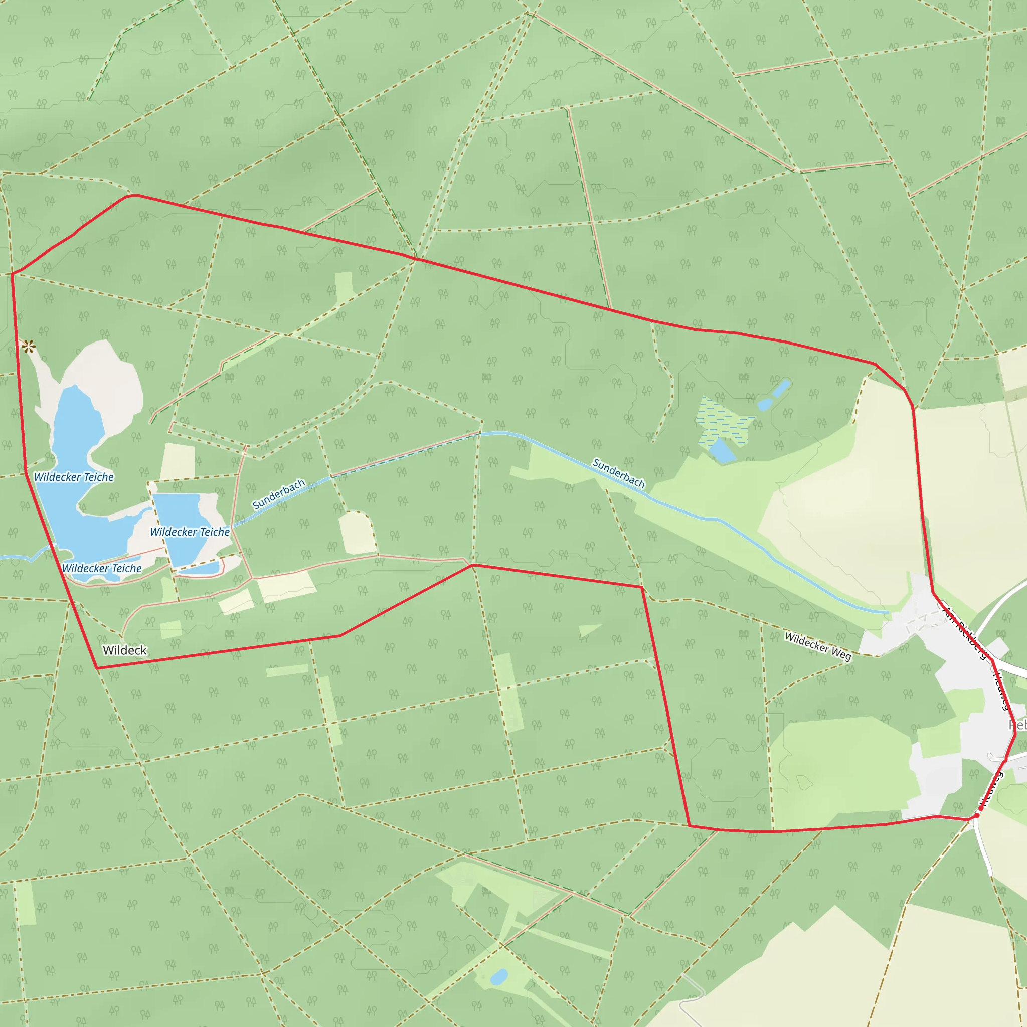 Wildecker Teiche from Rebberlah mobile static map