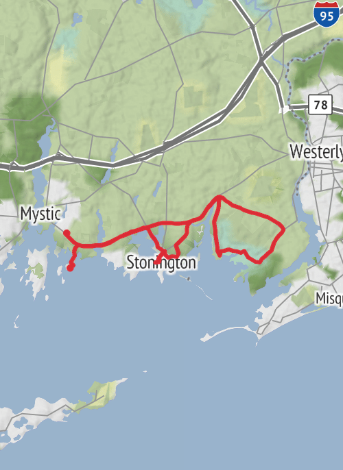 Stonington Mountain Biking mobile static map
