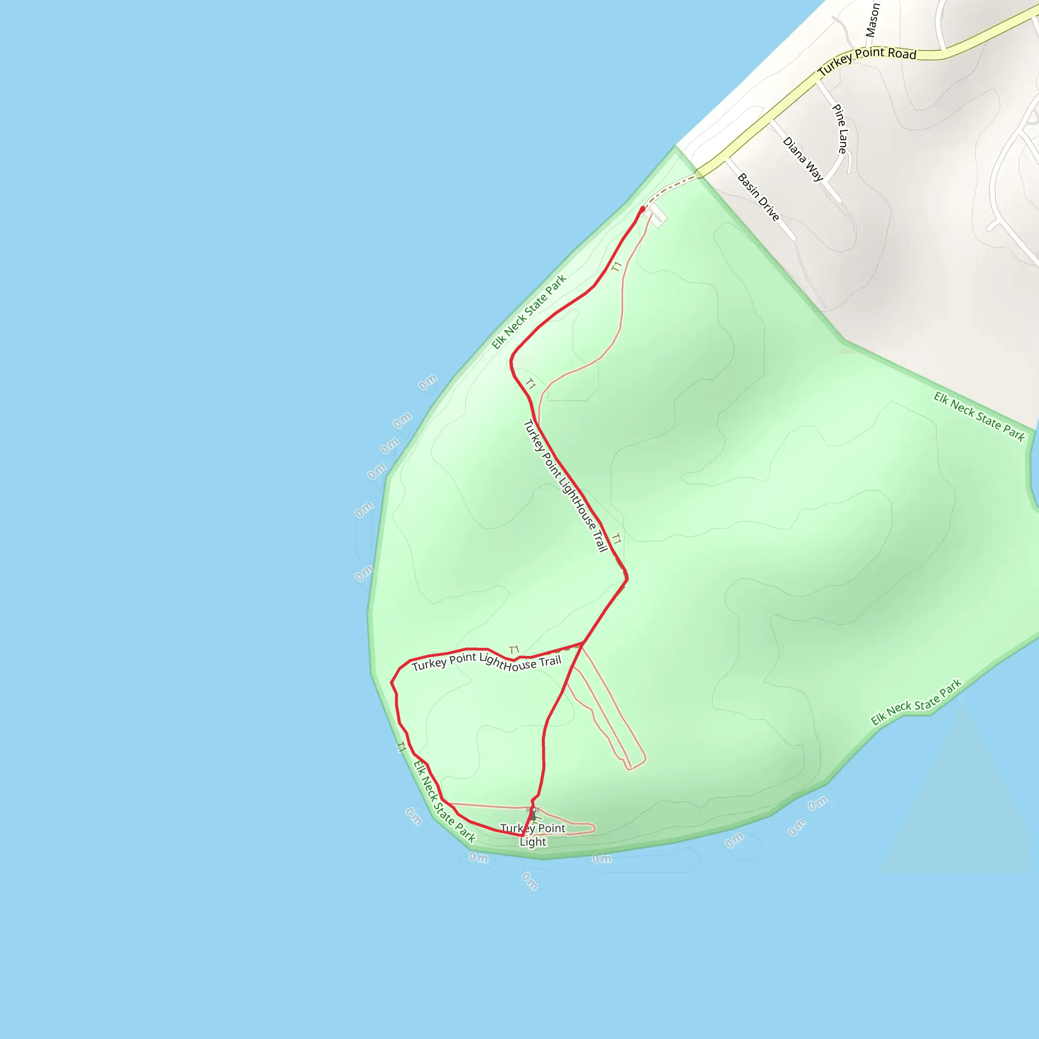 Turkey Point LightHouse Trail mobile static map