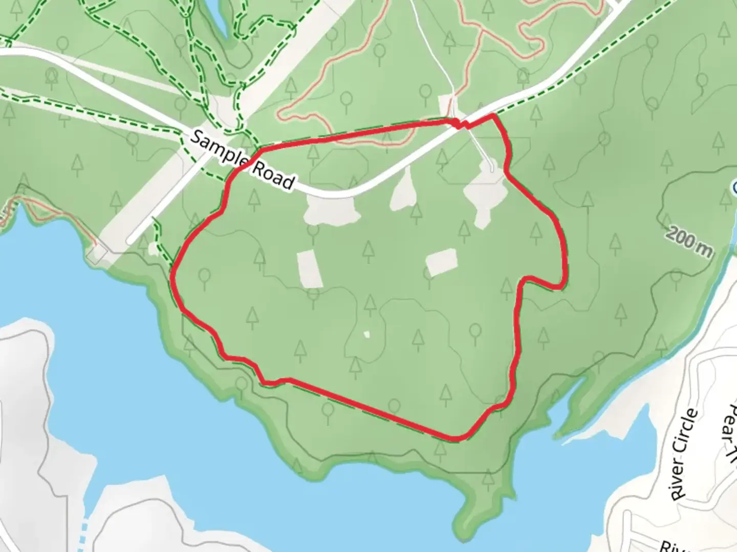 An image depicting the trail Shady Loop Trail and its surrounding area.