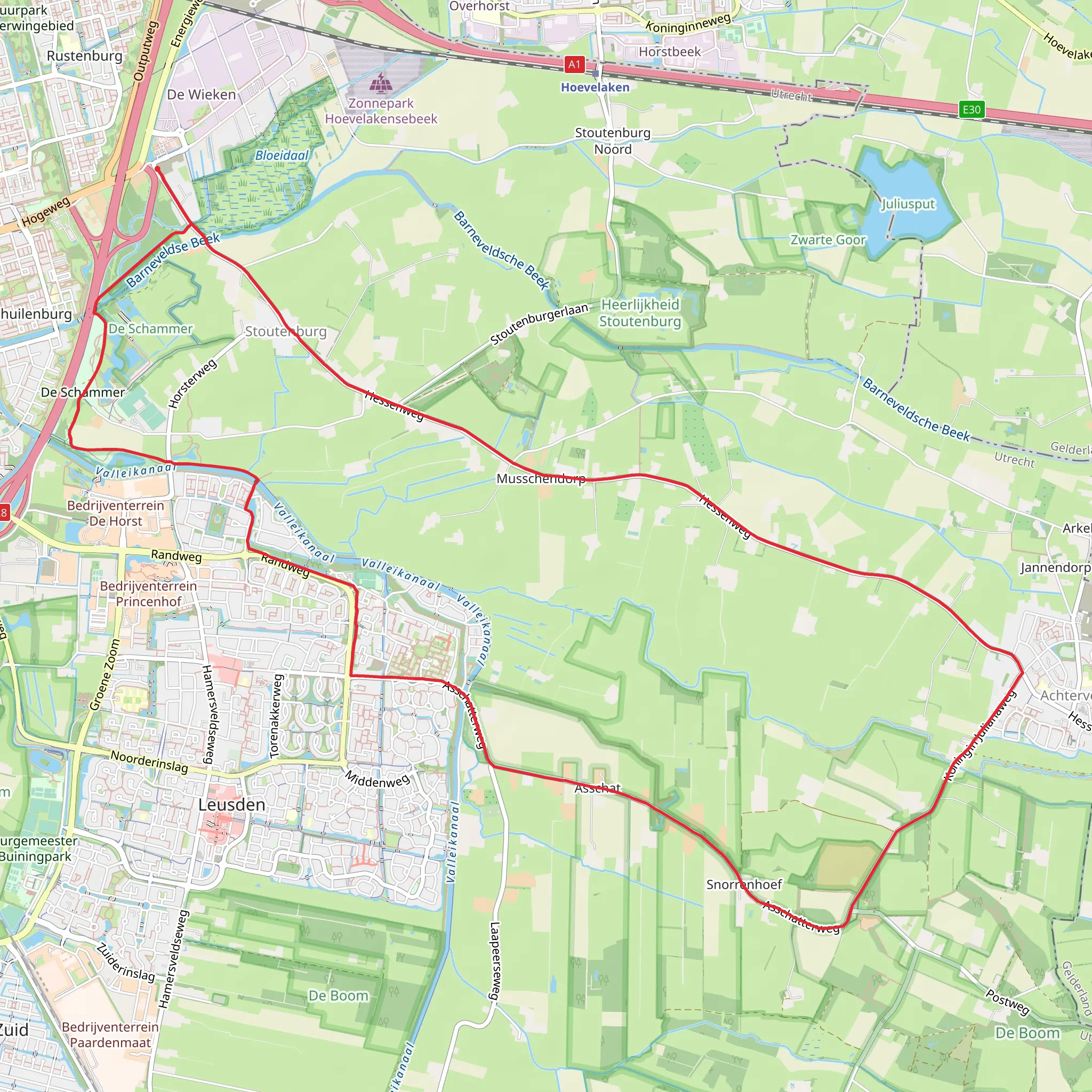 Hessen Weg and Asschatter Weg mobile static map