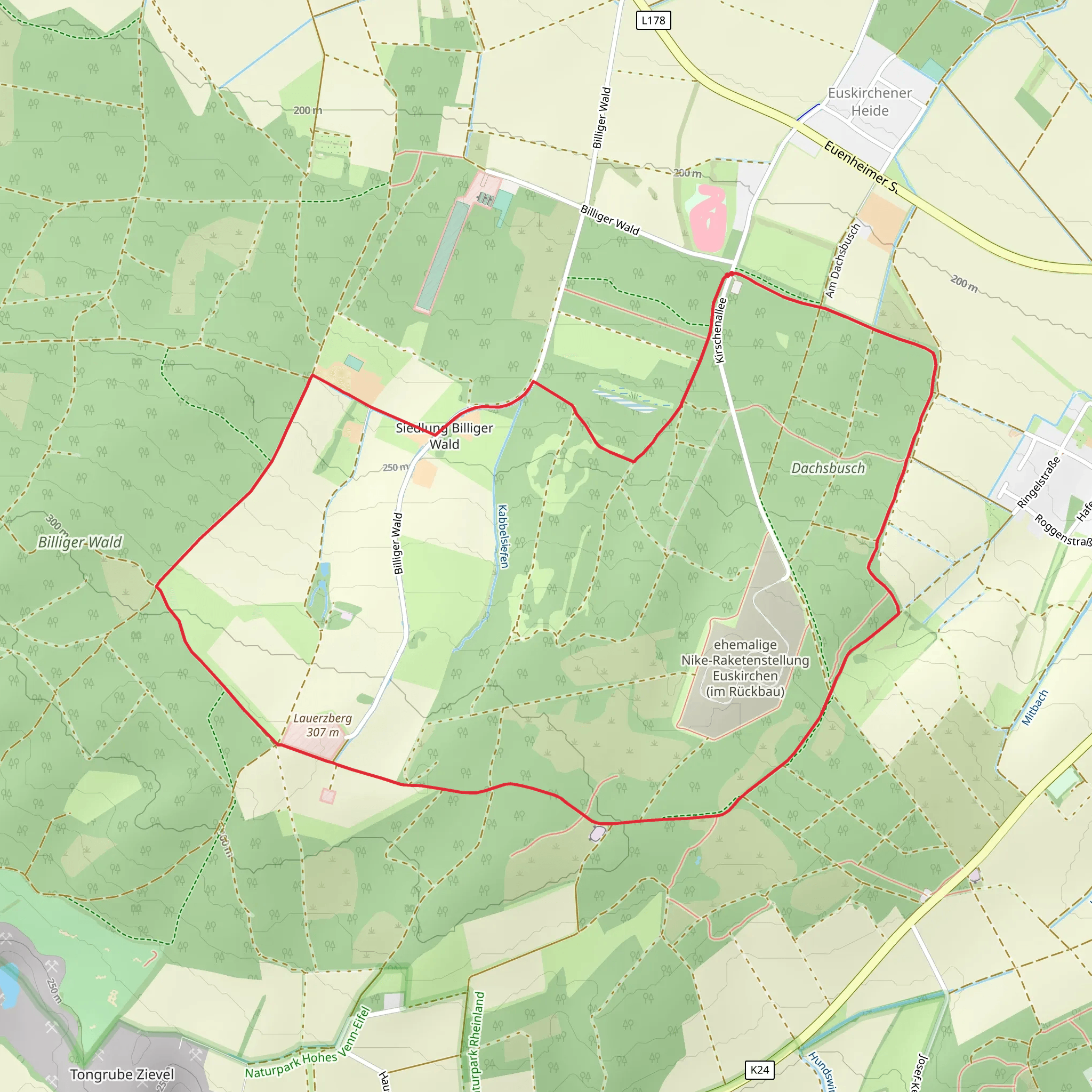 Tour Burg Zievel and Lauerzberg mobile static map