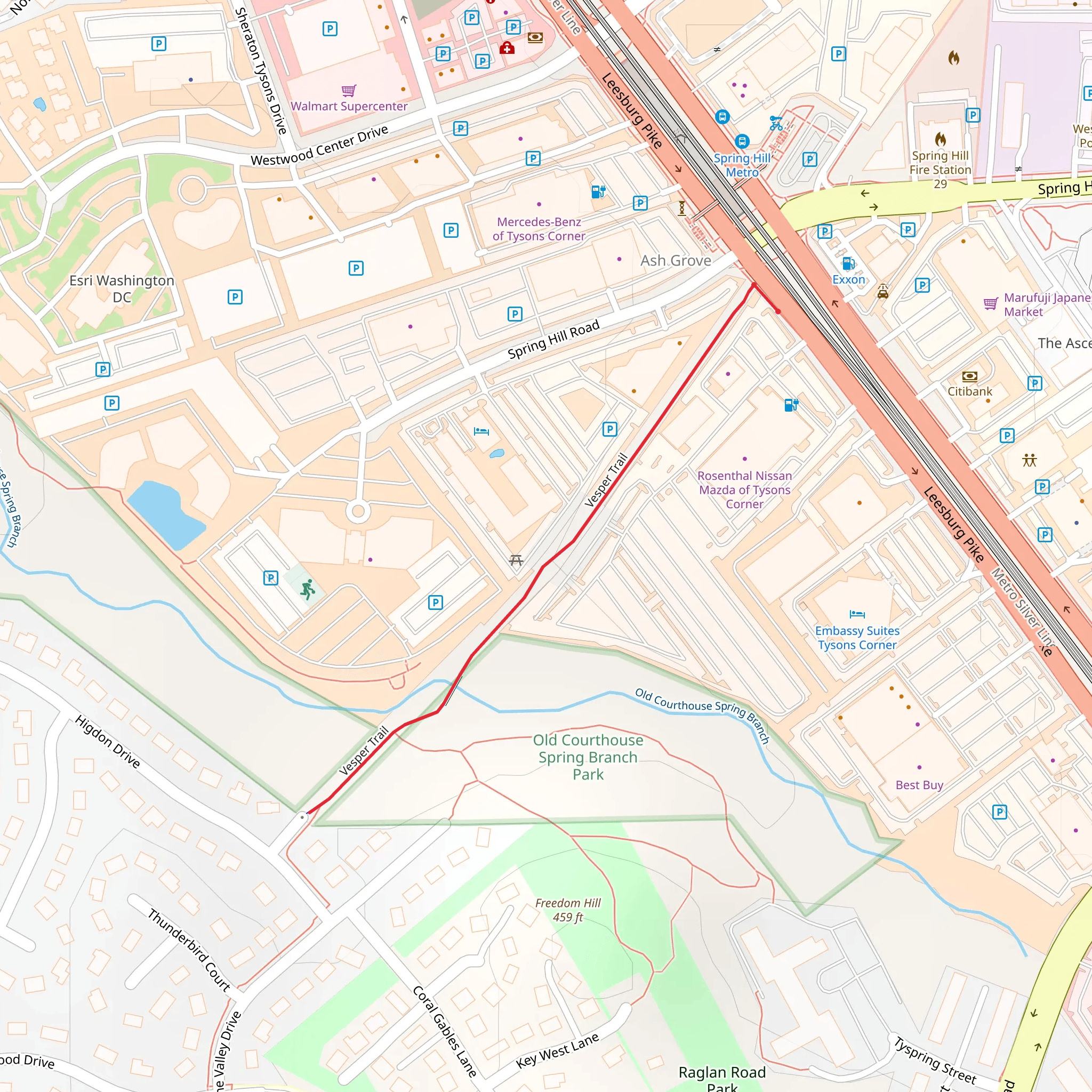 Vesper Trail mobile static map