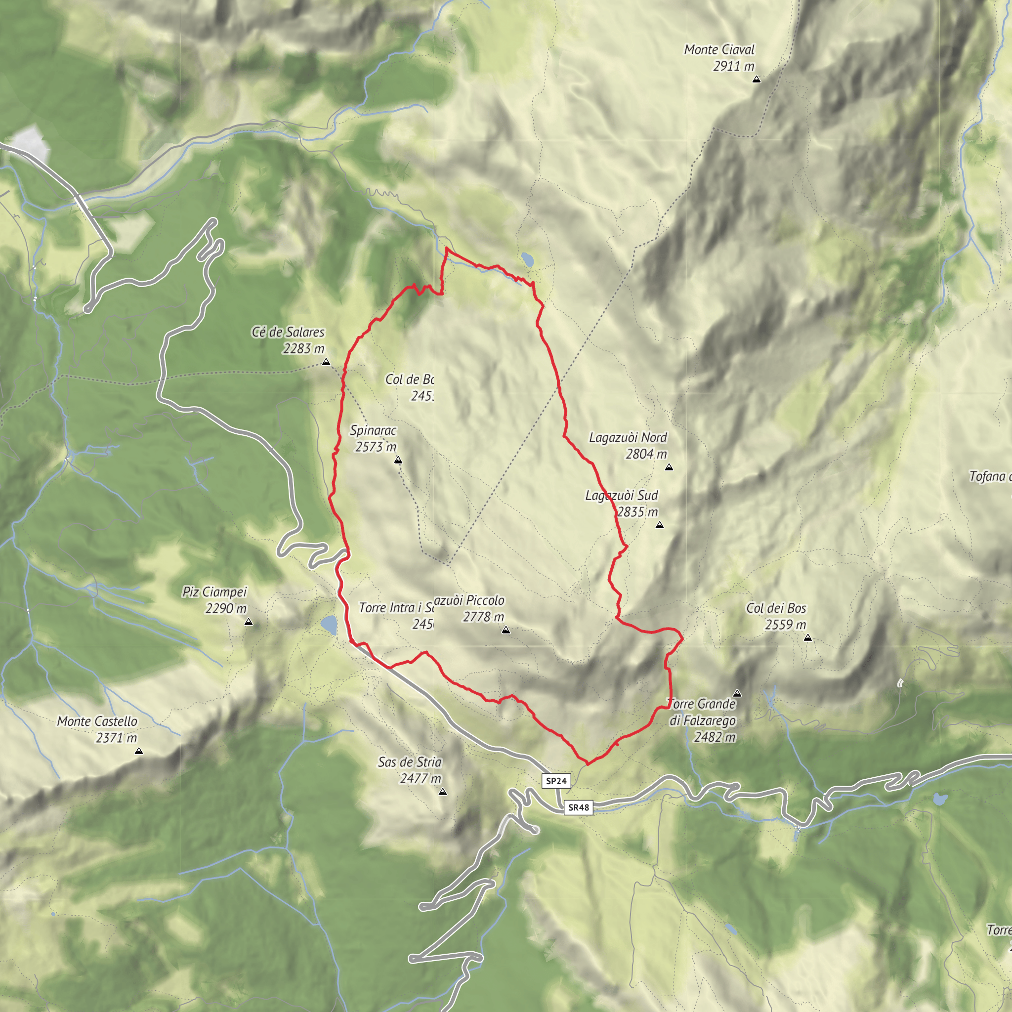 Hike 11- Passo_Valparola__Forcella_Lagazuoi__Rifugio_Scotoni mobile static map