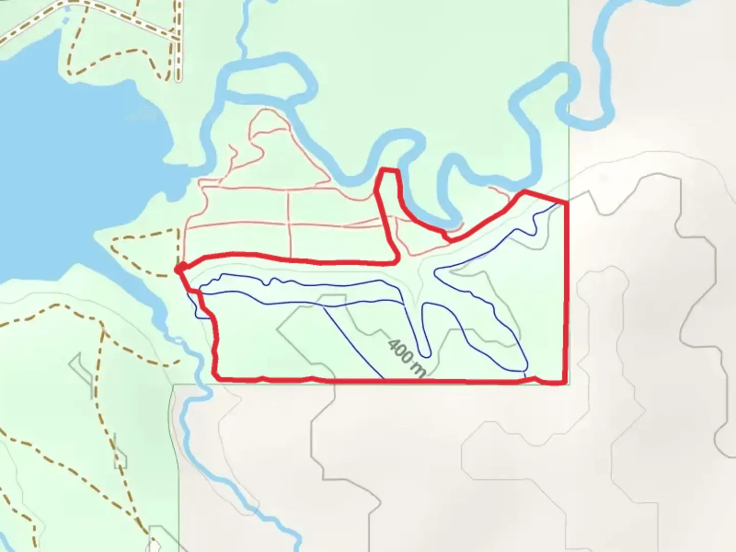 An image depicting the trail Timber Creek Loop and its surrounding area.