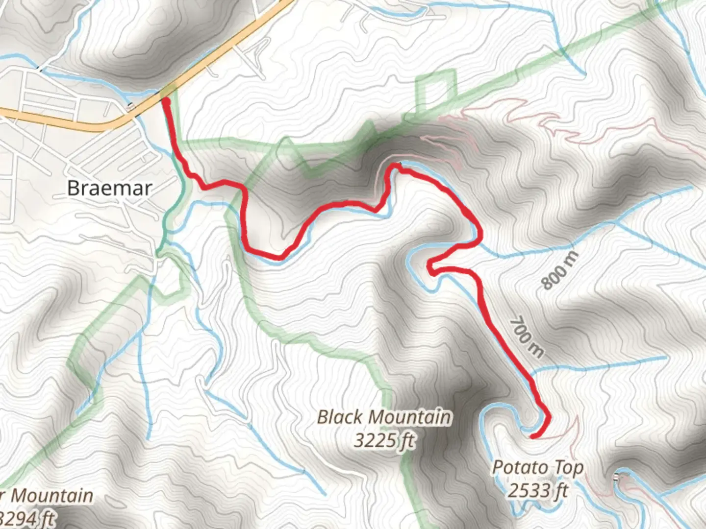 An image depicting the trail Hampton Blueline Trail and its surrounding area.
