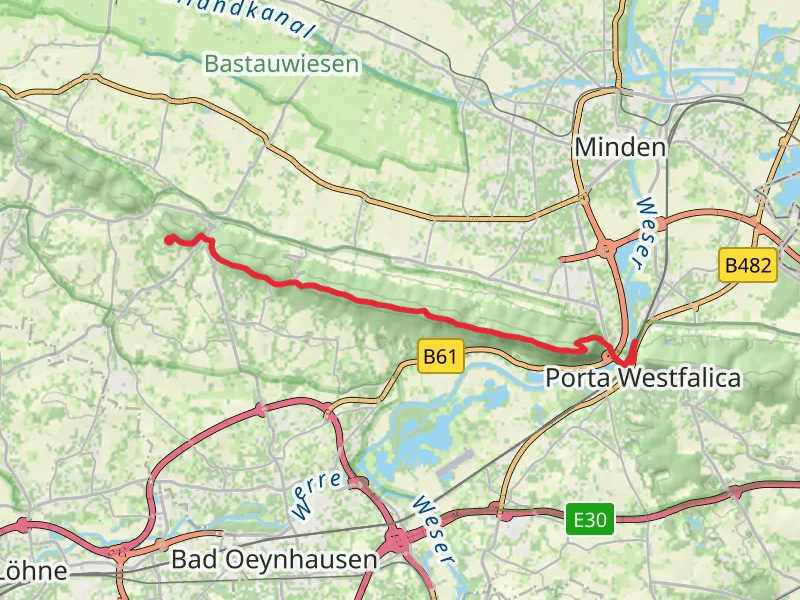 Bergkirchen to Barkhausen via Muehlensteih