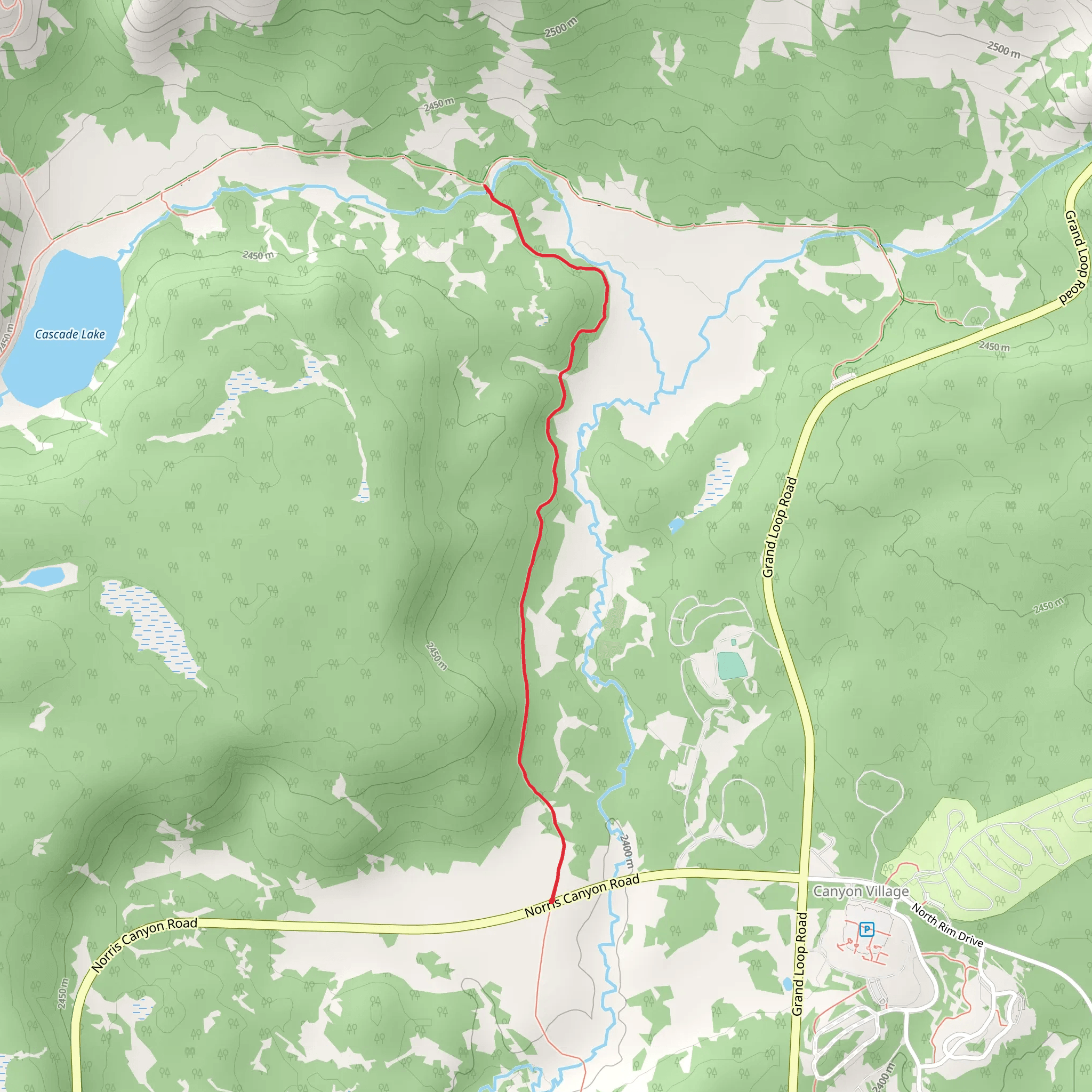 Cascade Creek - Howard Eaton Trail mobile static map