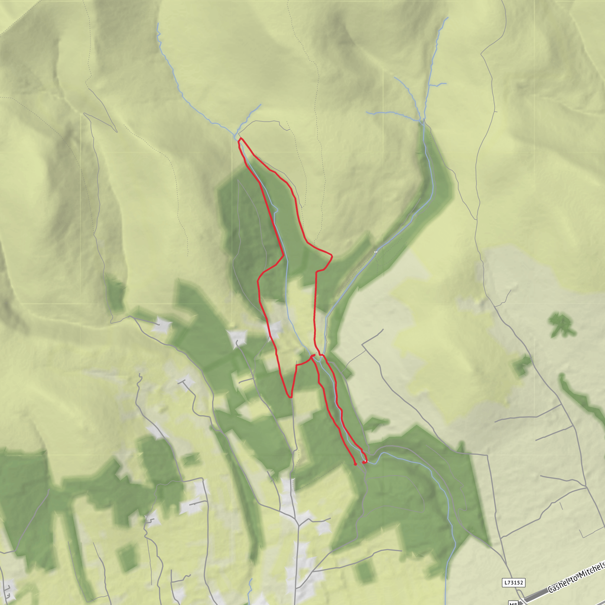 Corrigeen and Log Mor Loop mobile static map