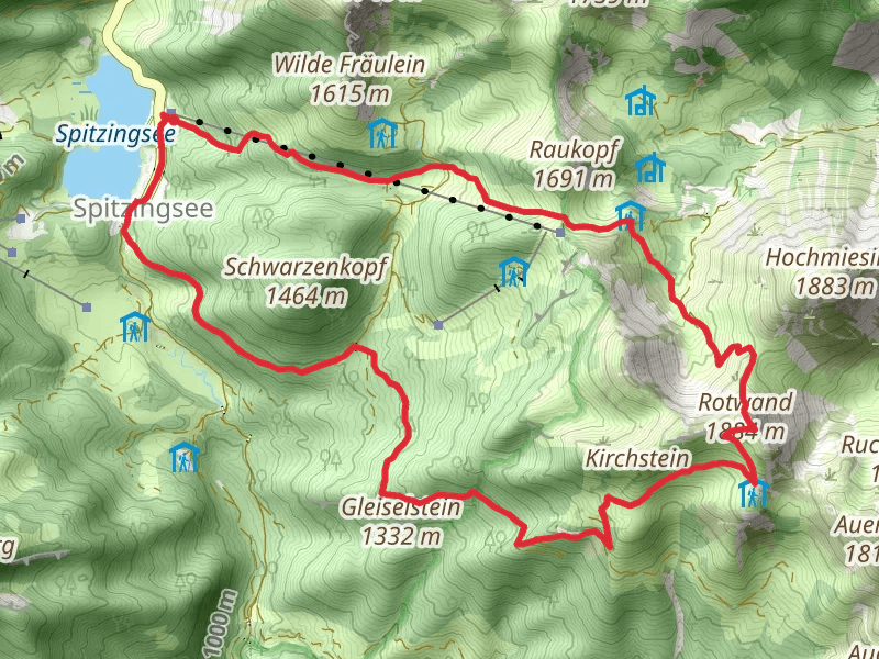 Rotwand, Miesingsattel Loop via Wanderweg 645 Spitzingsee