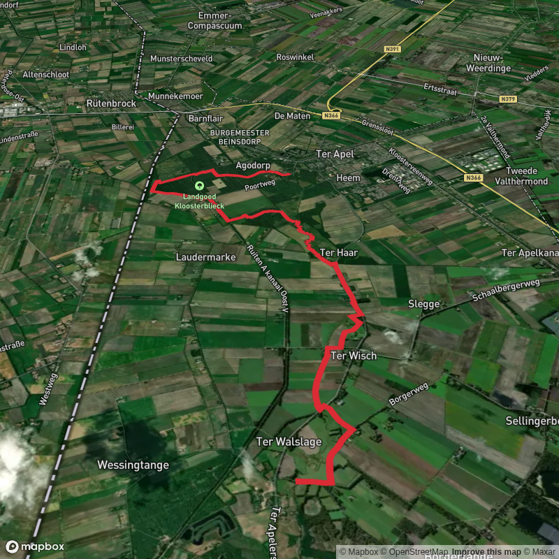 Laude to Ter Apel via Noaberpad and Westerwoldepad
