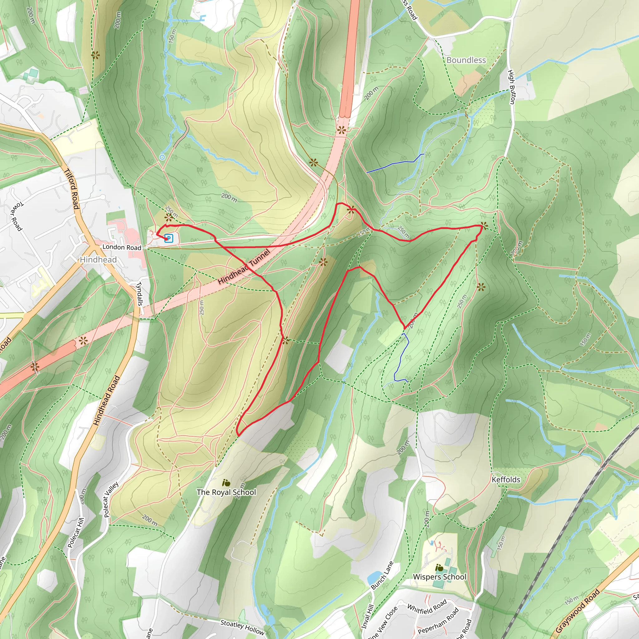 Hurt and Gibbet Hill Loop mobile static map