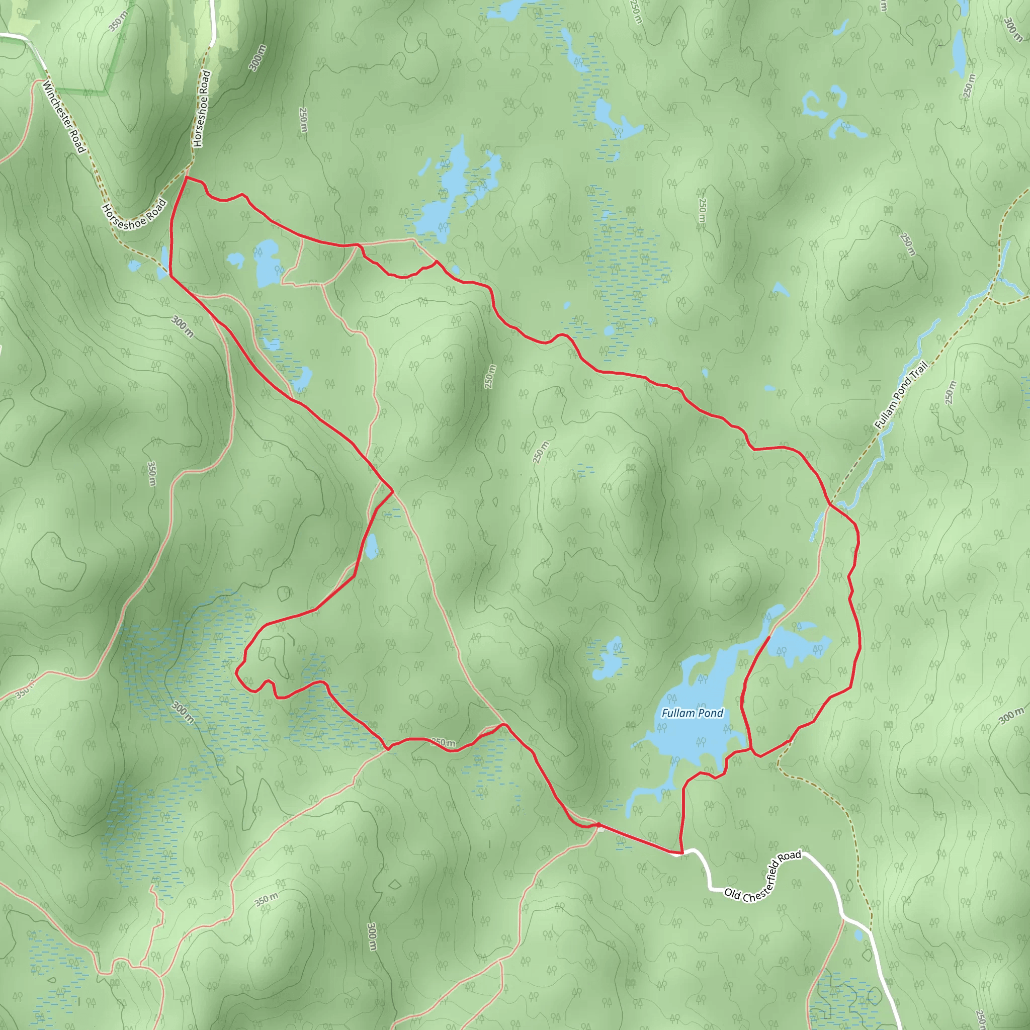 Fullam Pond Loop mobile static map