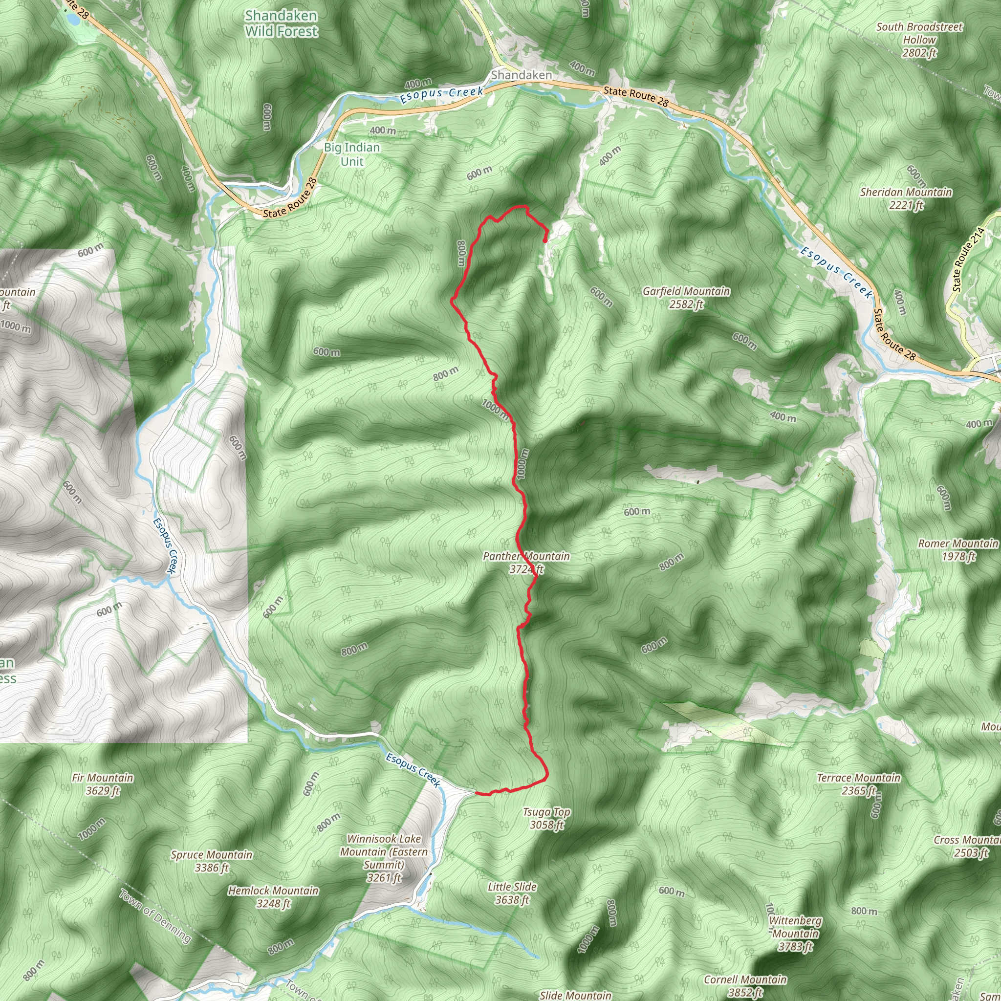 Giant Ledge - Panther - Fox Hollow Trail mobile static map