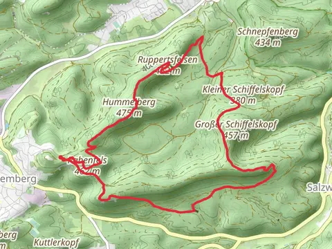 Ringstein and Langmuehlsicht via Pfaelzerwald Gruenes Dreieck