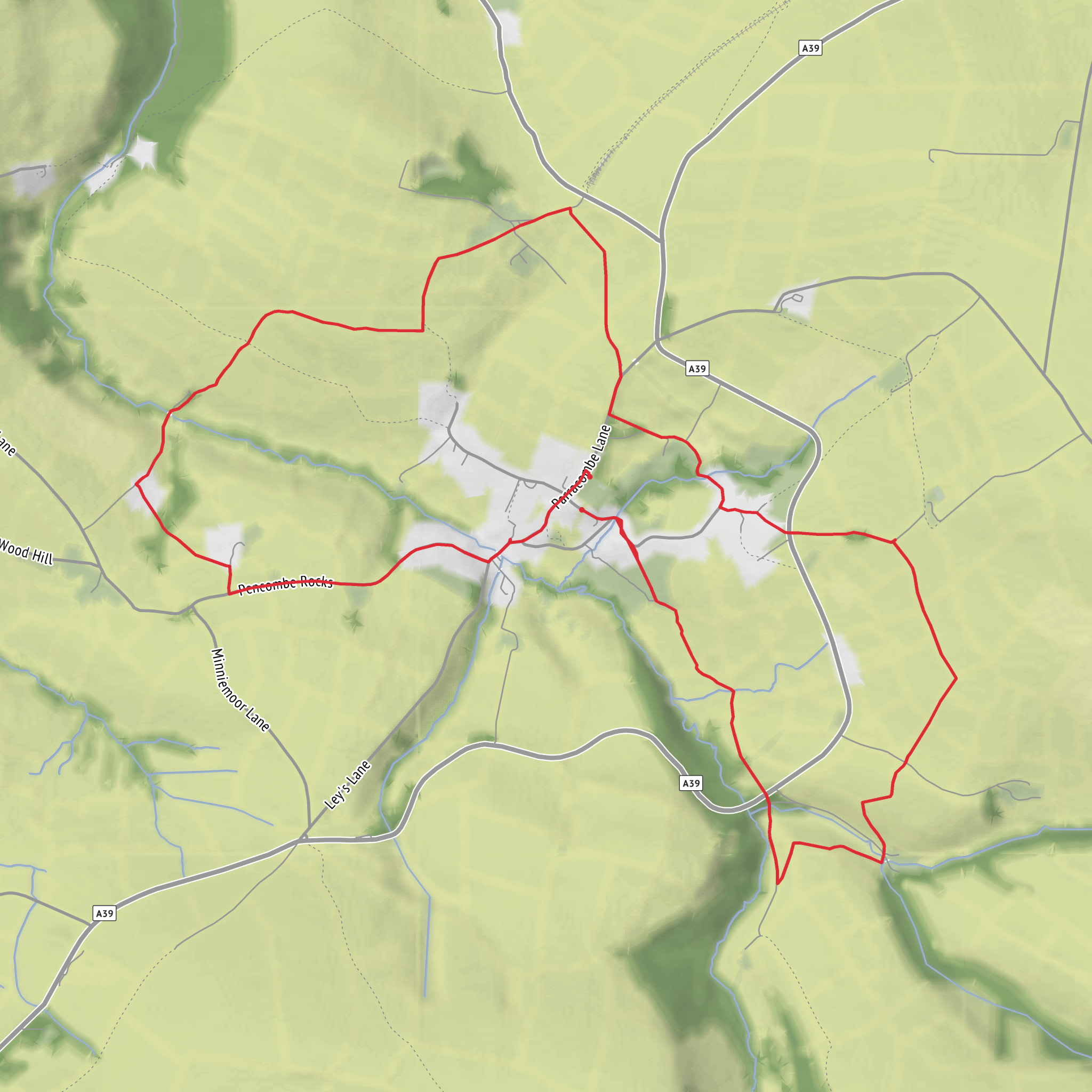 Around Parracombe mobile static map