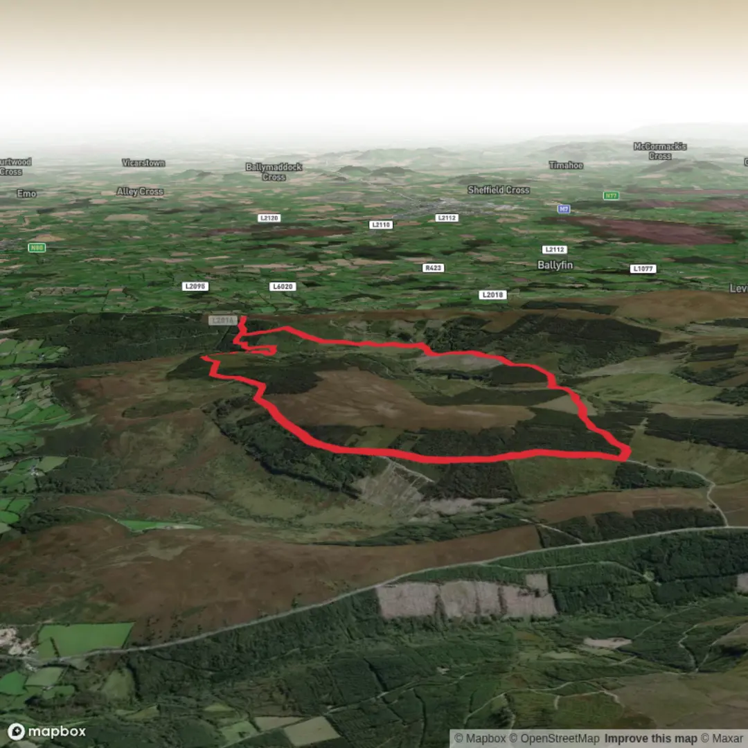 An image depicting the trail Ridge of Capard Loop and its surrounding area.