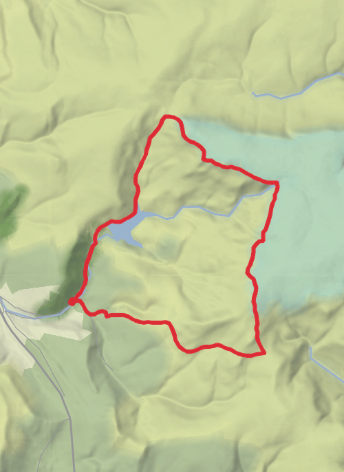 Kinder Low and Kinder Downfall circular  mobile static map
