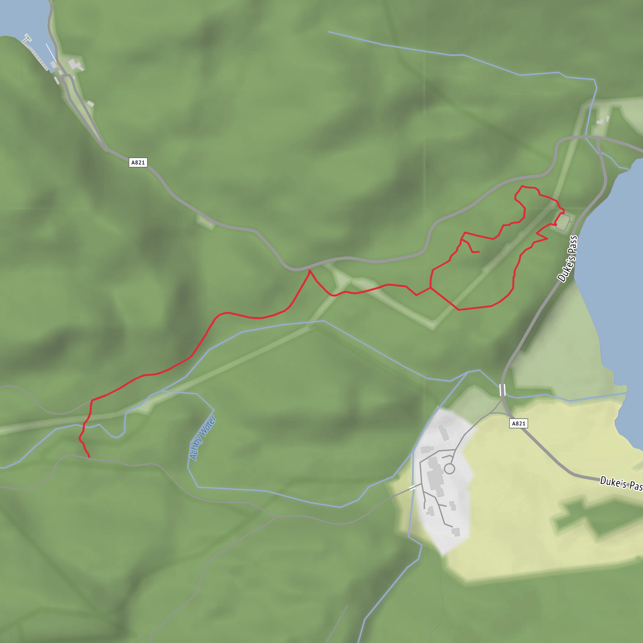 Creag Noran and Archray Water and Clach an t-Suidhe mobile static map