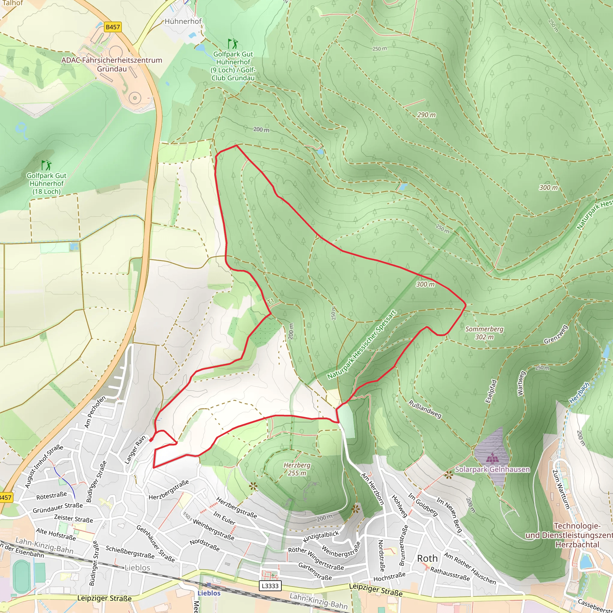 Lieblos and Oberwald Loop mobile static map