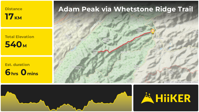 Adam Peak via Whetstone Ridge Trail | Nelson County | Virginia