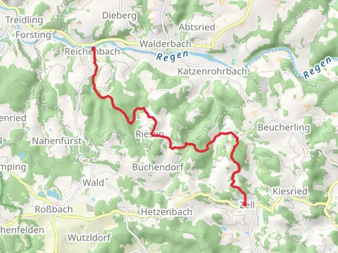 Reichenbach to Zell Walk via Oberpfalzweg