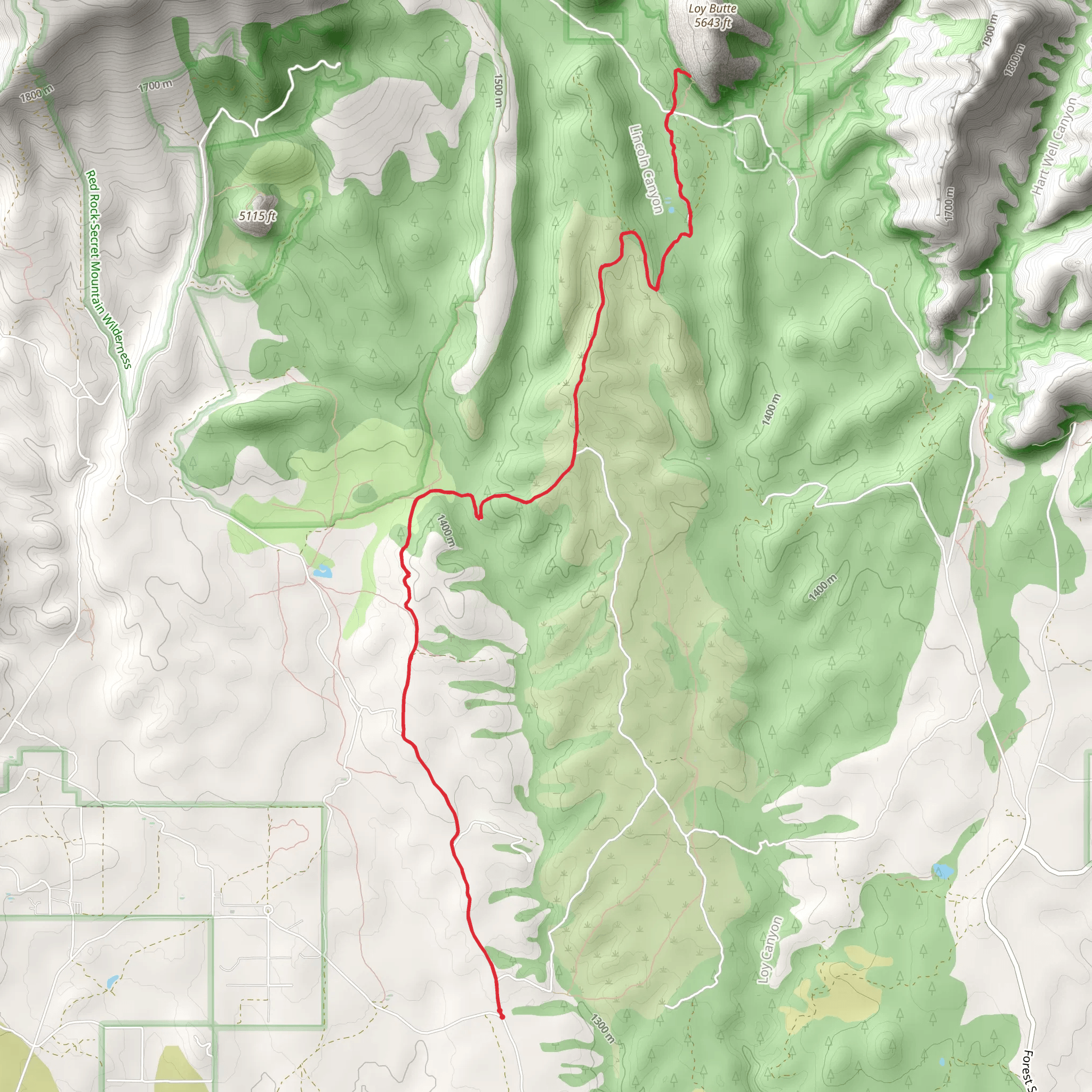 Honaki Trail mobile static map