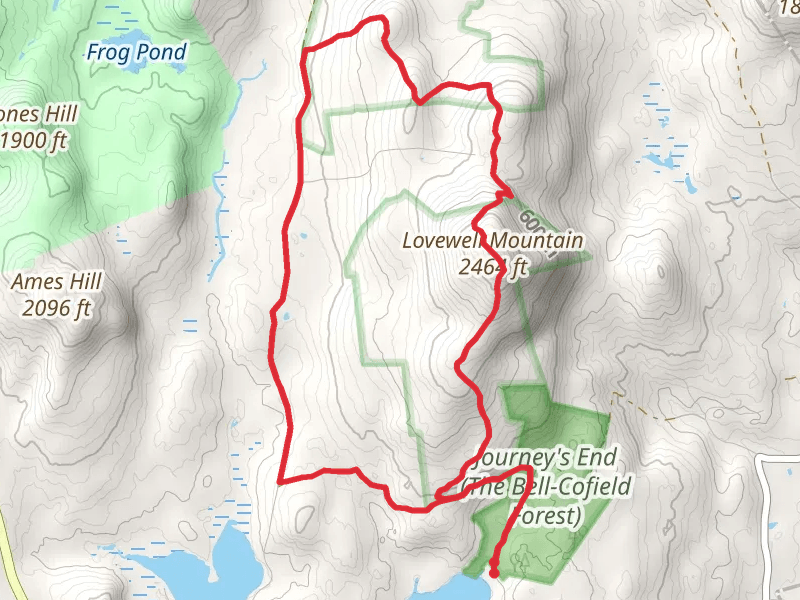 Lovewell Mountain Loop via Island Pond